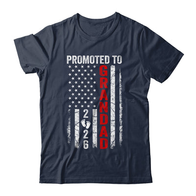 Patriotic Promoted To Grandad 2026 First Time New Grandad Shirt & Hoodie | siriusteestore