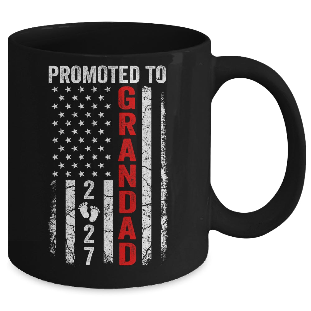 Patriotic Promoted To Grandad 2027 First Time New Grandad Mug | siriusteestore