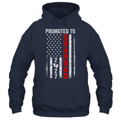 Patriotic Promoted To Grandad 2027 First Time New Grandad Shirt & Hoodie | siriusteestore