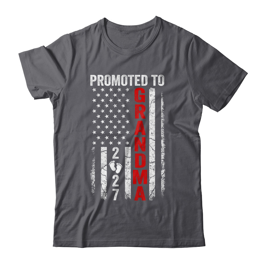 Patriotic Promoted To Grandma 2027 First Time New Grandma Shirt & Hoodie | siriusteestore