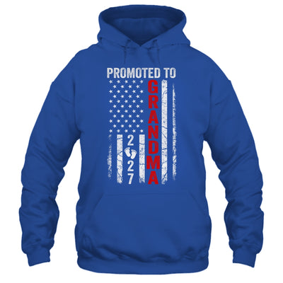 Patriotic Promoted To Grandma 2027 First Time New Grandma Shirt & Hoodie | siriusteestore