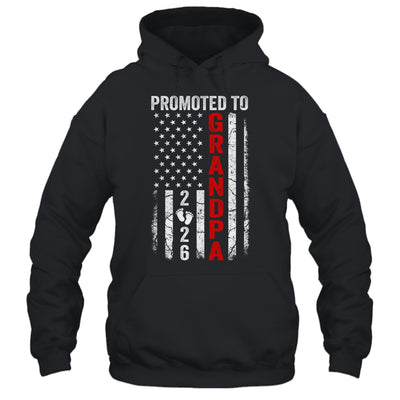Patriotic Promoted To Grandpa 2026 First Time New Grandpa Shirt & Hoodie | siriusteestore
