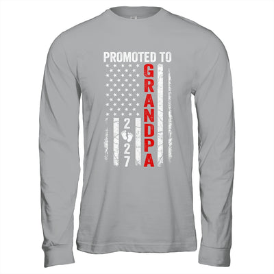 Patriotic Promoted To Grandpa 2027 First Time New Grandpa Shirt & Hoodie | siriusteestore