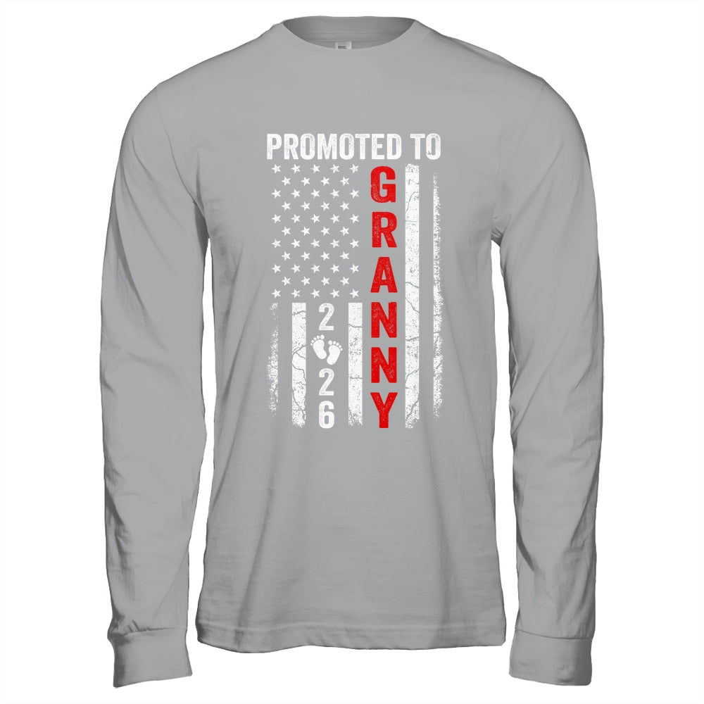 Patriotic Promoted To Granny 2026 First Time New Granny Shirt & Hoodie | siriusteestore