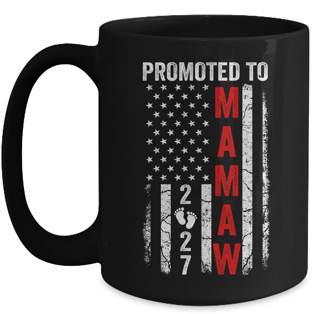 Patriotic Promoted To Mamaw 2027 First Time New Mamaw Mug | siriusteestore