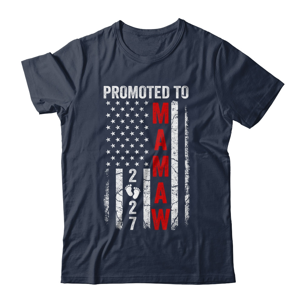 Patriotic Promoted To Mamaw 2027 First Time New Mamaw Shirt & Hoodie | siriusteestore