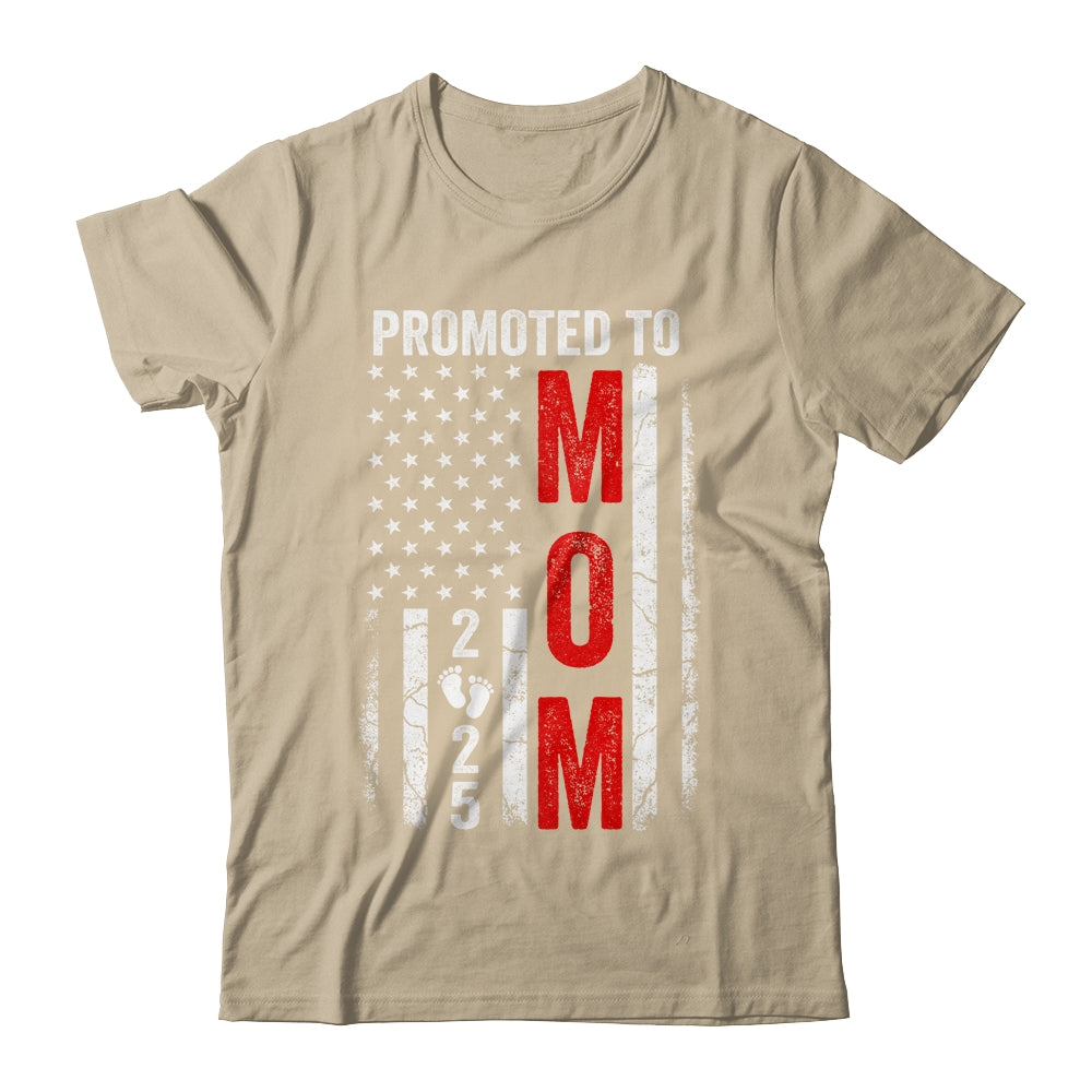 Patriotic Promoted To Mom 2025 First Time New Mommy Shirt & Tank Top | siriusteestore