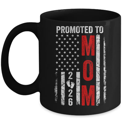Patriotic Promoted To Mom 2026 First Time New Mommy Mug | siriusteestore