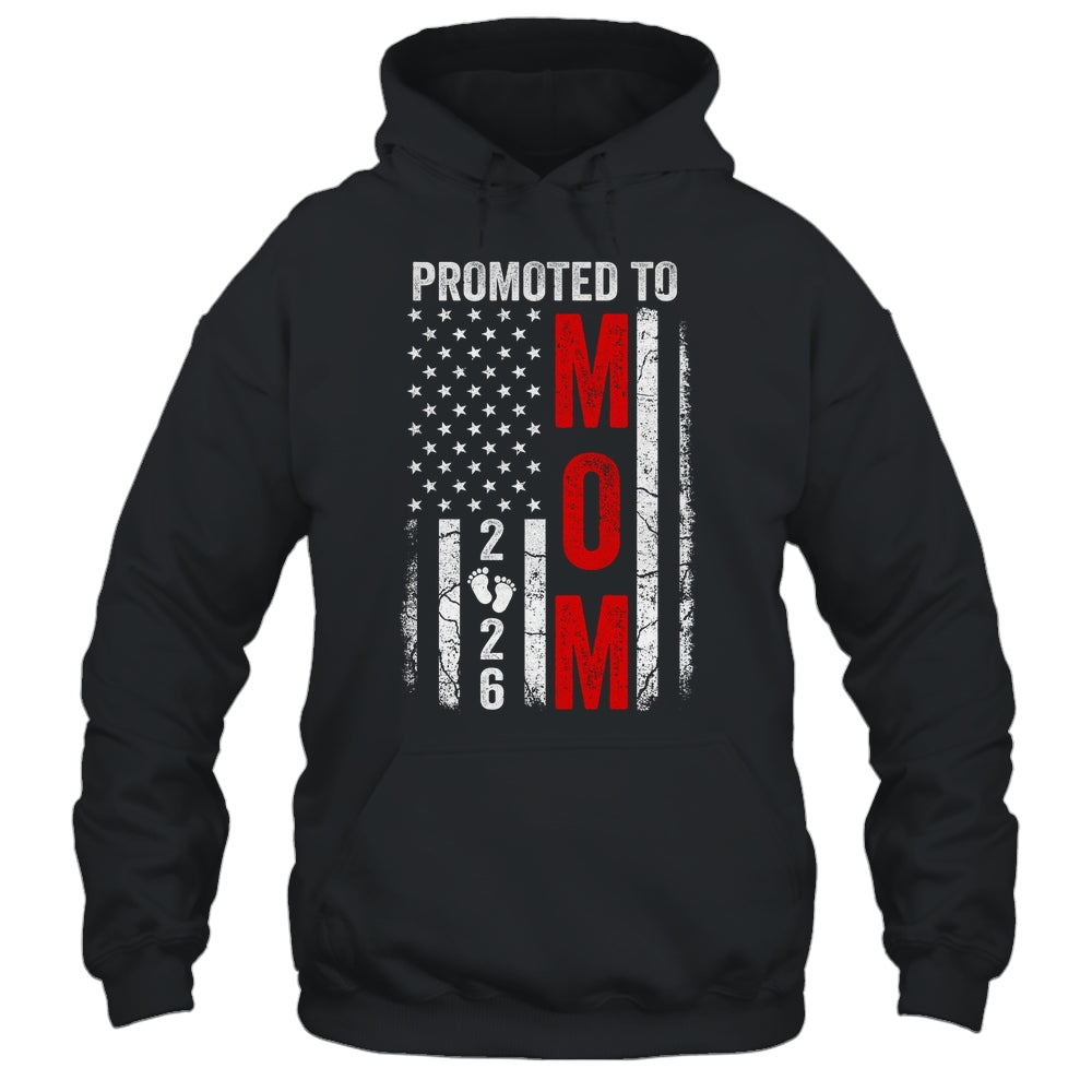 Patriotic Promoted To Mom 2026 First Time New Mommy Shirt & Hoodie | siriusteestore