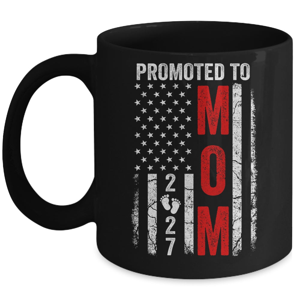 Patriotic Promoted To Mom 2027 First Time New Mommy Mug | siriusteestore