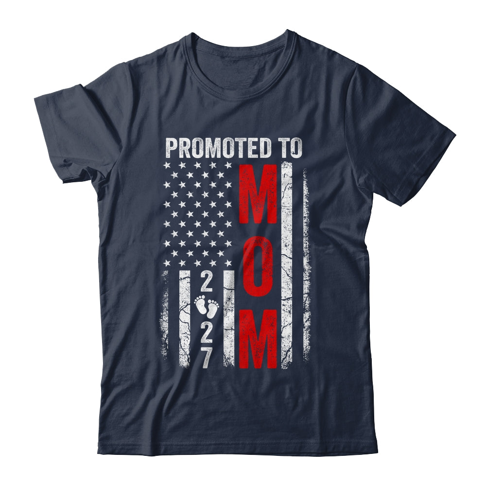 Patriotic Promoted To Mom 2027 First Time New Mommy Shirt & Hoodie | siriusteestore