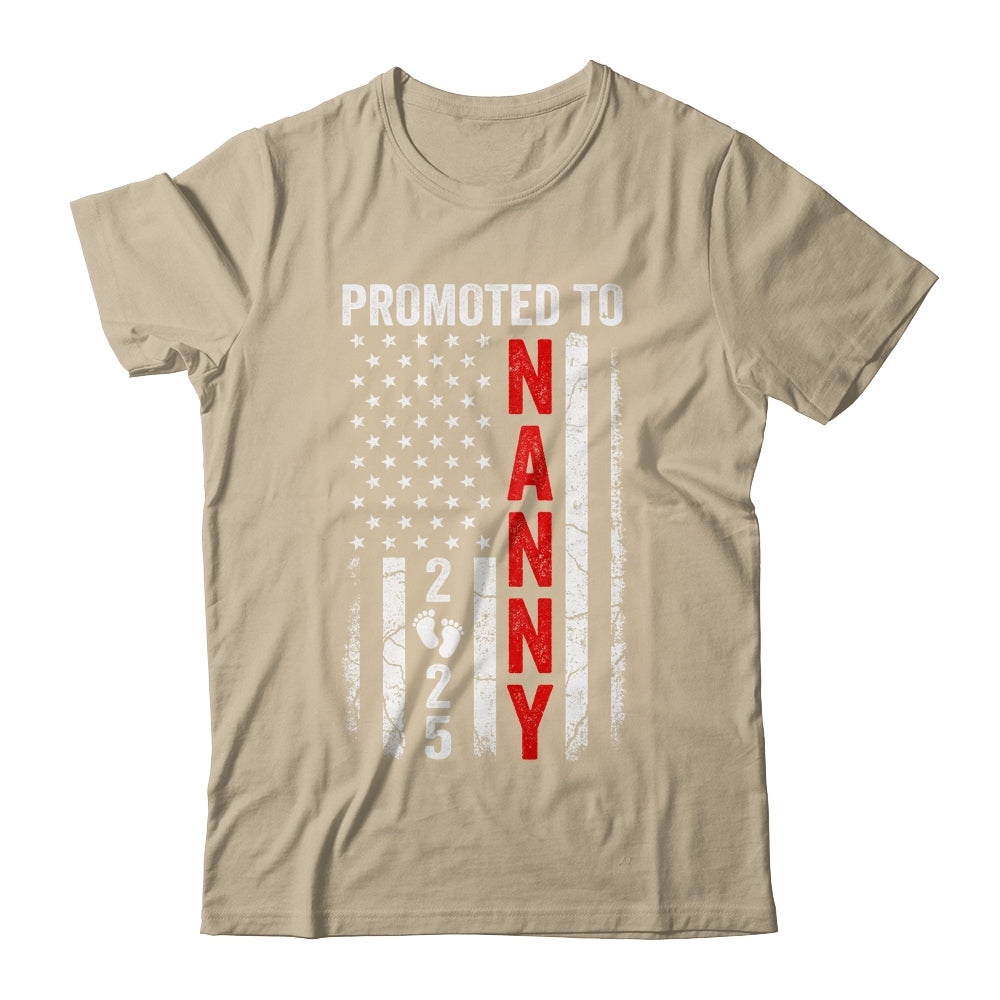 Patriotic Promoted To Nanny 2025 First Time New Nanny Shirt & Tank Top | siriusteestore