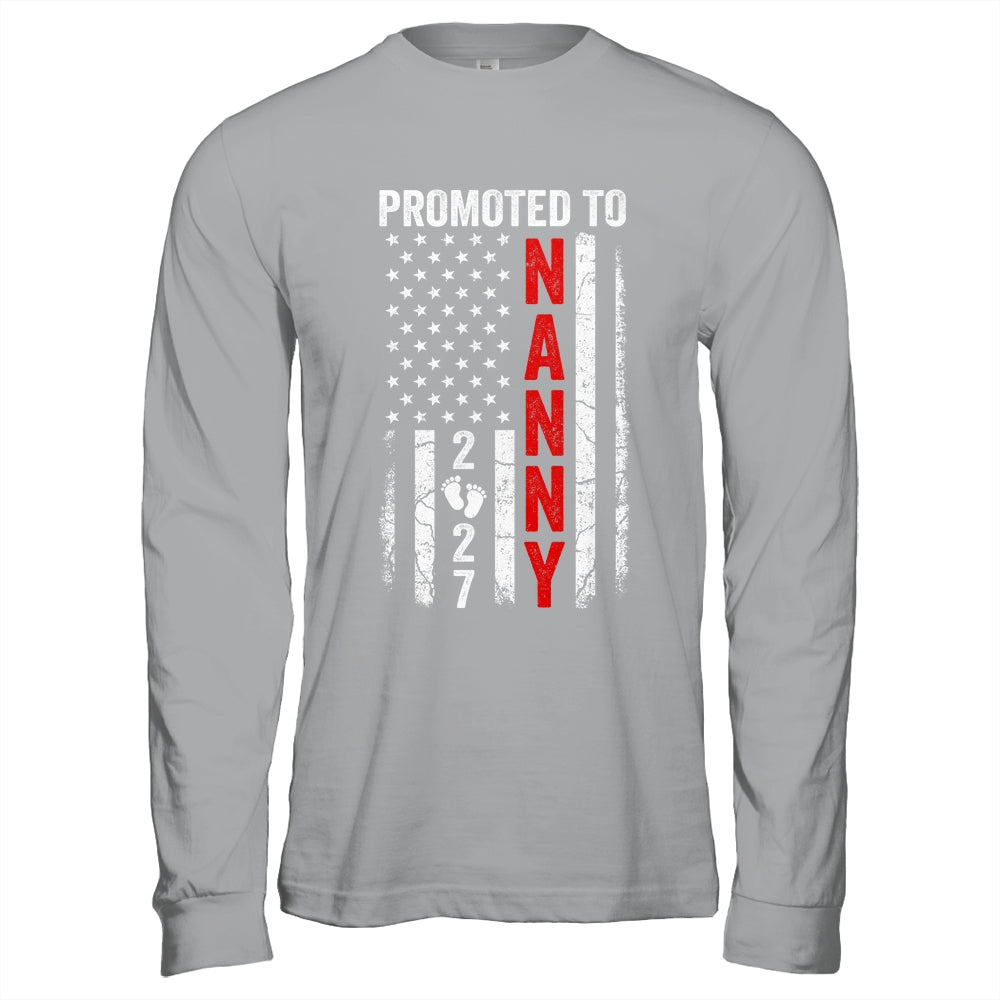 Patriotic Promoted To Nanny 2027 First Time New Nanny Shirt & Hoodie | siriusteestore
