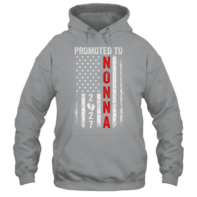 Patriotic Promoted To Nonna 2027 First Time New Nonna Shirt & Hoodie | siriusteestore