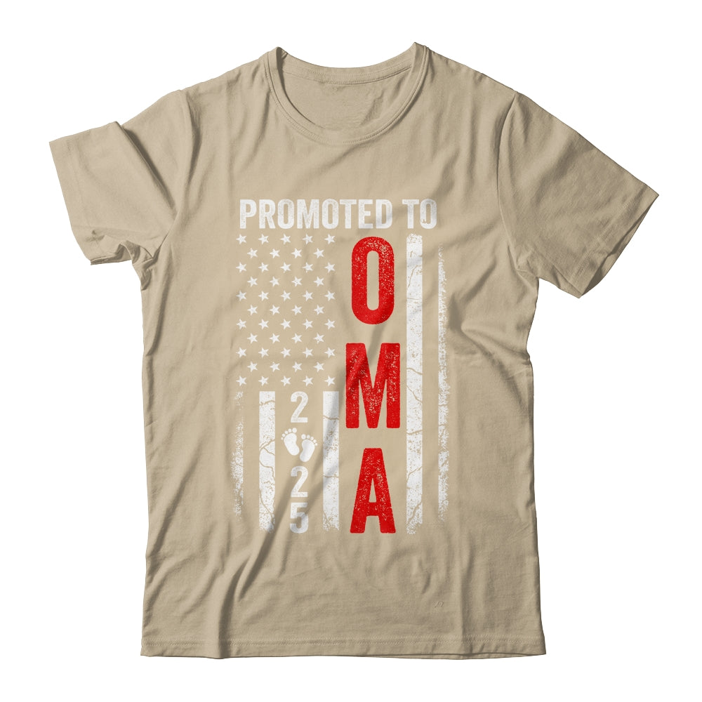 Patriotic Promoted To Oma 2025 First Time New Oma Shirt & Tank Top | siriusteestore