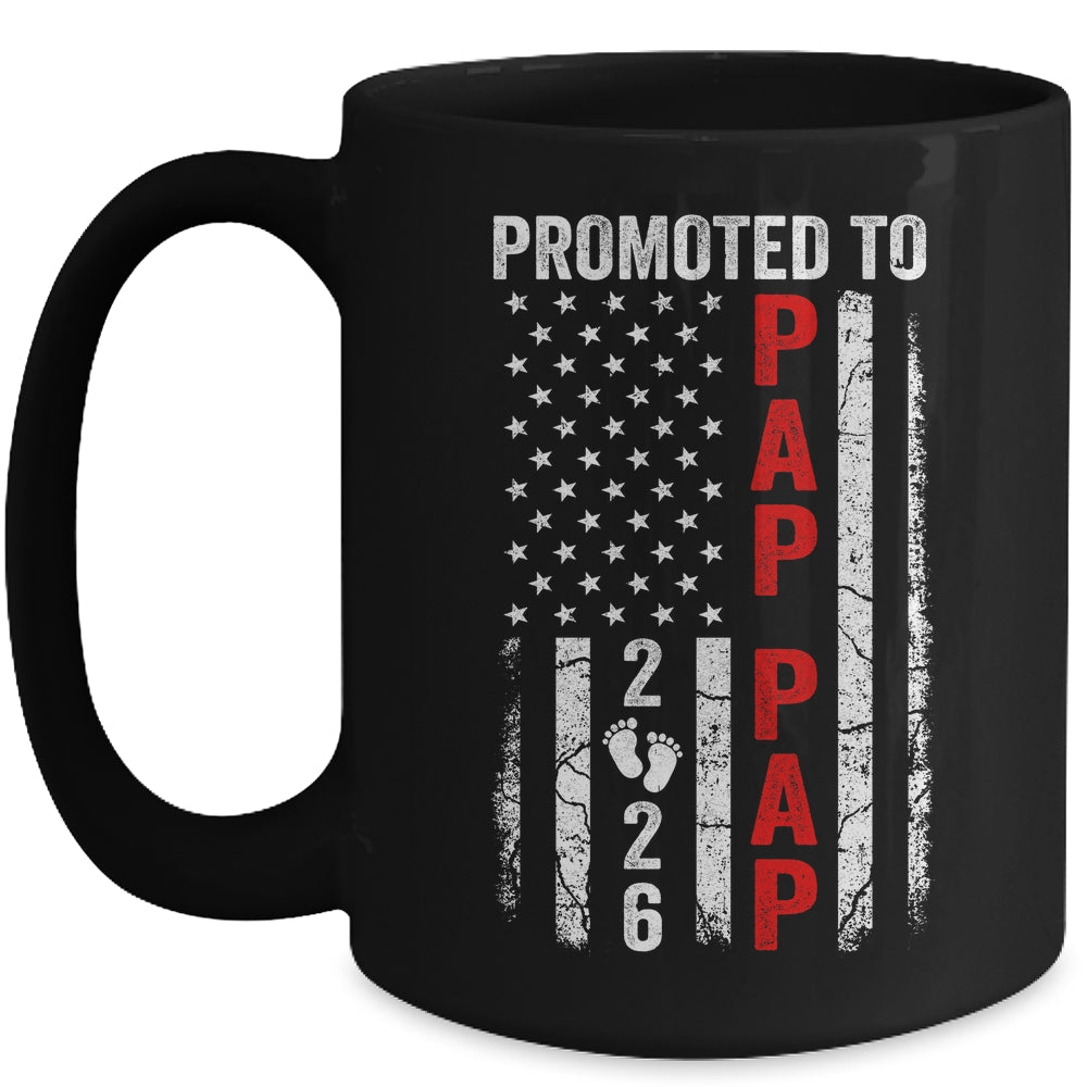 Patriotic Promoted To Pap Pap 2026 First Time New Pap Pap Mug | siriusteestore