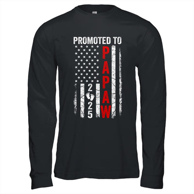 Patriotic Promoted To Papaw 2025 First Time New Papaw Shirt & Hoodie | siriusteestore