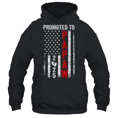 Patriotic Promoted To Papaw 2025 First Time New Papaw Shirt & Hoodie | siriusteestore
