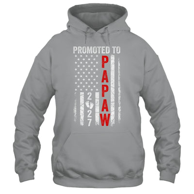 Patriotic Promoted To Papaw 2027 First Time New Papaw Shirt & Hoodie | siriusteestore