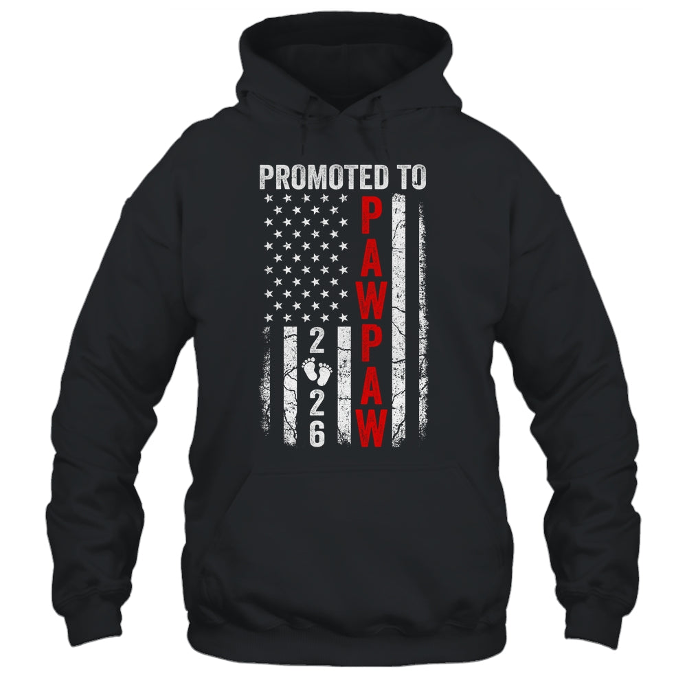 Patriotic Promoted To Pawpaw 2026 First Time New Pawpaw Shirt & Hoodie | siriusteestore