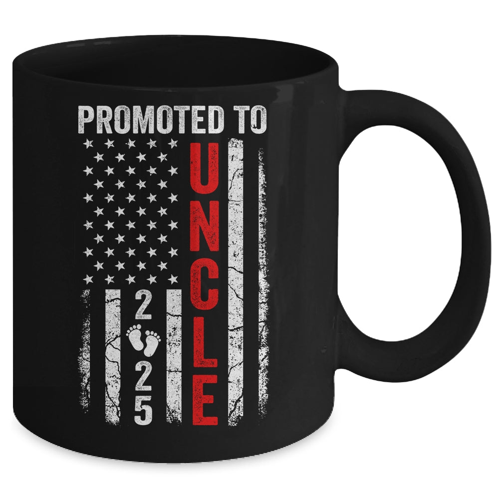 Patriotic Promoted To Uncle 2025 First Time New Uncle Mug | siriusteestore