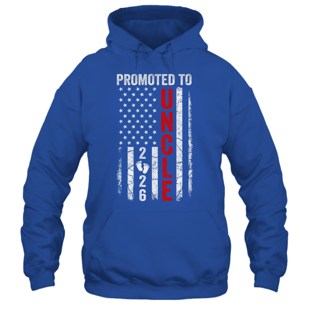 Patriotic Promoted To Uncle 2026 First Time New Uncle Shirt & Hoodie | siriusteestore