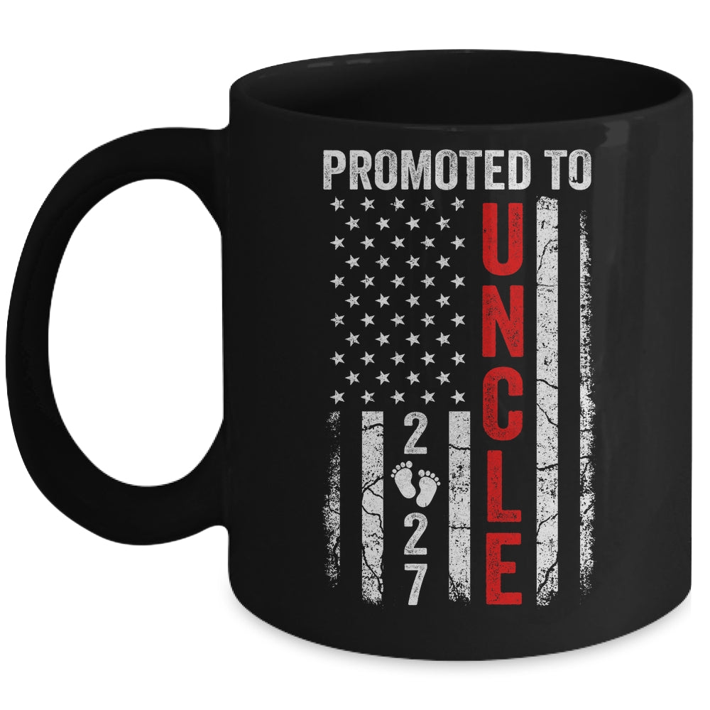 Patriotic Promoted To Uncle 2027 First Time New Uncle Mug | siriusteestore