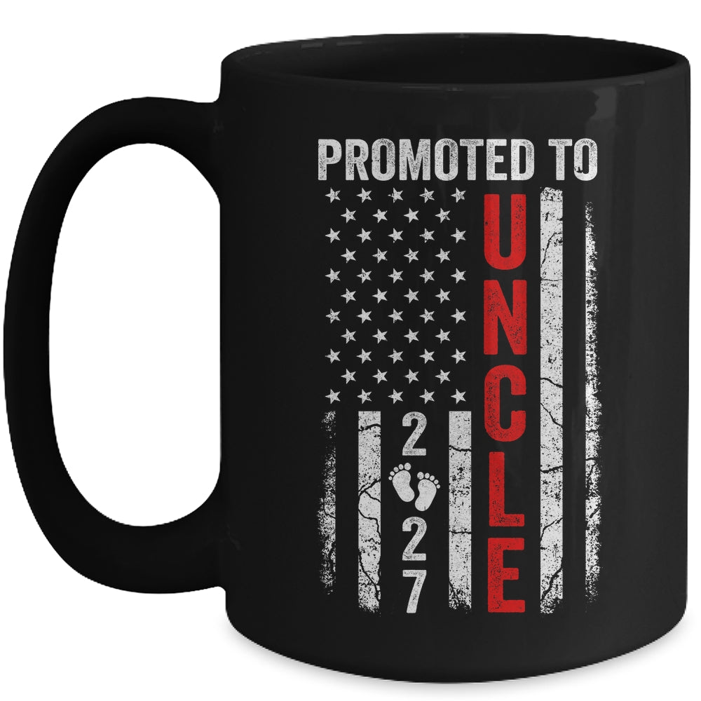 Patriotic Promoted To Uncle 2027 First Time New Uncle Mug | siriusteestore