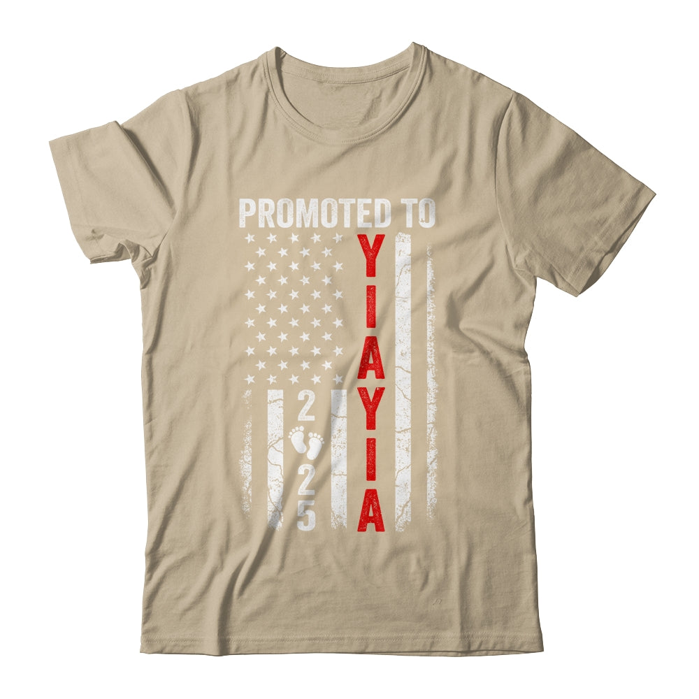 Patriotic Promoted To Yiayia 2025 First Time New Yiayia Shirt & Tank Top | siriusteestore