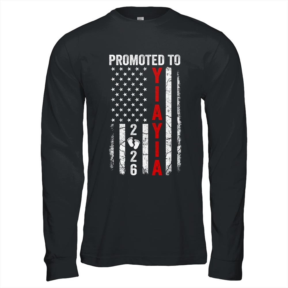 Patriotic Promoted To Yiayia 2026 First Time New Yiayia Shirt & Hoodie | siriusteestore