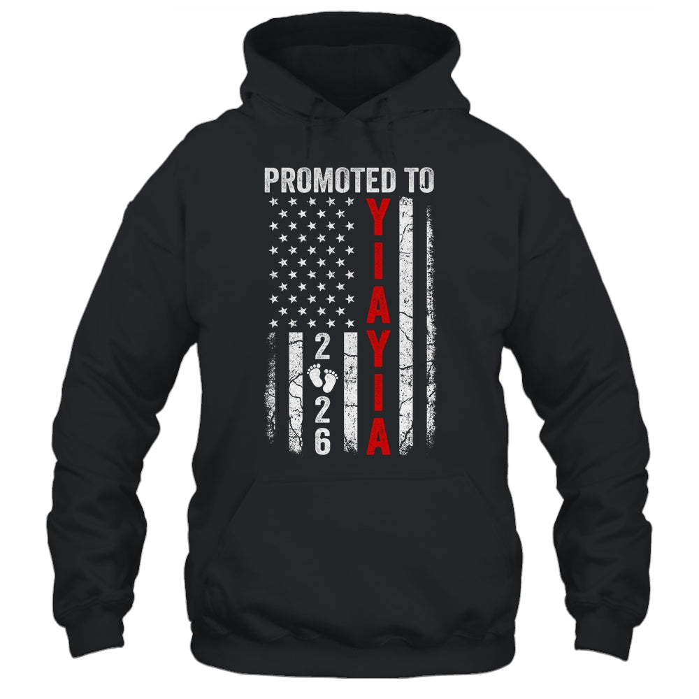 Patriotic Promoted To Yiayia 2026 First Time New Yiayia Shirt & Hoodie | siriusteestore