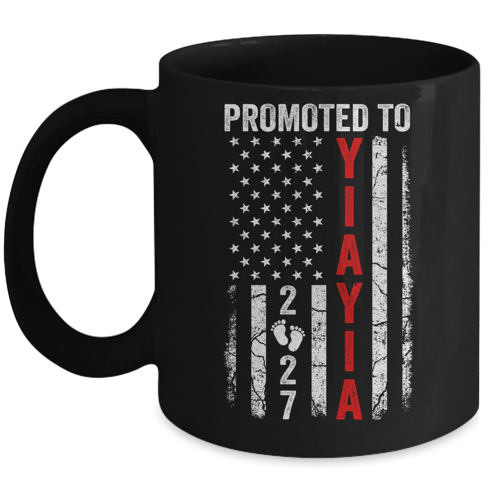 Patriotic Promoted To Yiayia 2027 First Time New Yiayia Mug | siriusteestore