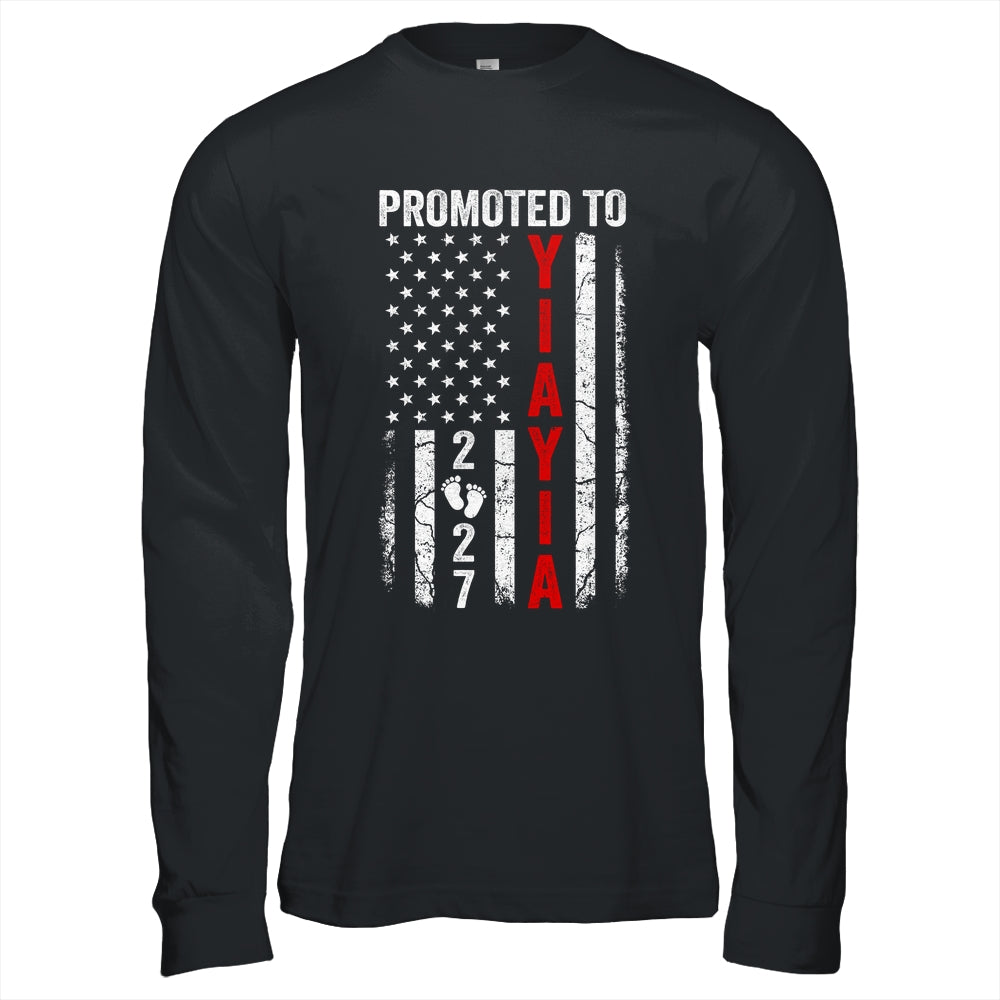 Patriotic Promoted To Yiayia 2027 First Time New Yiayia Shirt & Hoodie | siriusteestore