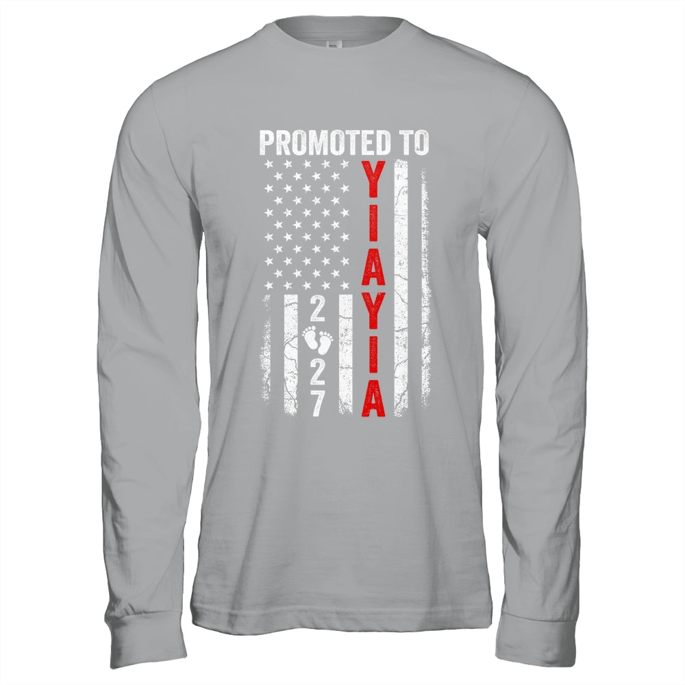 Patriotic Promoted To Yiayia 2027 First Time New Yiayia Shirt & Hoodie | siriusteestore