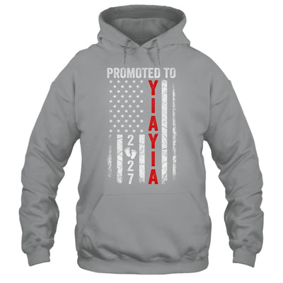 Patriotic Promoted To Yiayia 2027 First Time New Yiayia Shirt & Hoodie | siriusteestore