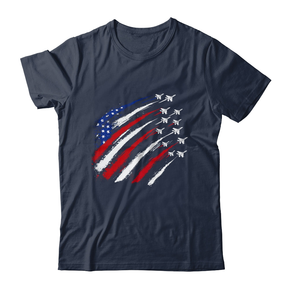 Patriotic Red Blue USA Flag Fighter Jets 4th Of July Shirt & Tank Top | siriusteestore