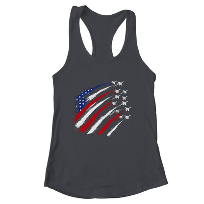 Patriotic Red Blue USA Flag Fighter Jets 4th Of July Shirt & Tank Top | siriusteestore