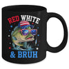 Patriotic Red White & Bruh America Fish Fishing 4th Of July Mug | siriusteestore