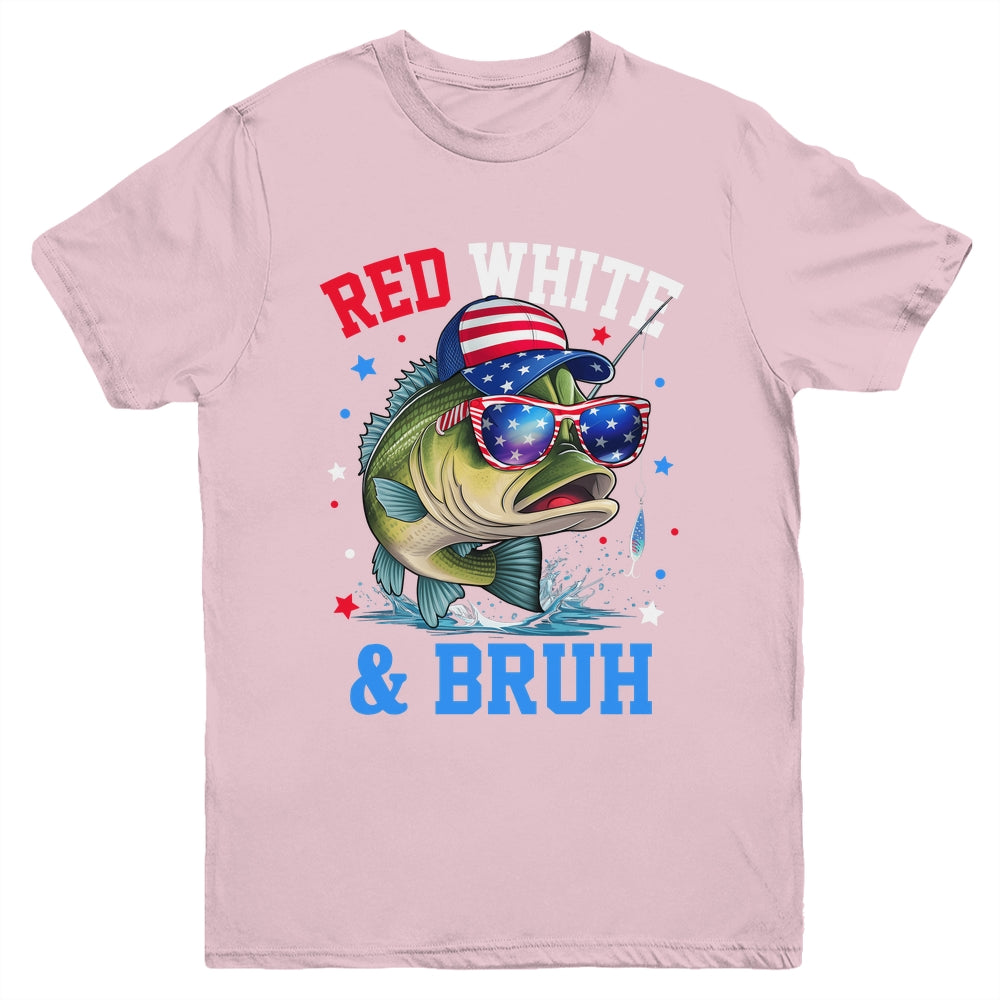 Patriotic Red White & Bruh America Fish Fishing 4th Of July Shirt & Tank Top | siriusteestore