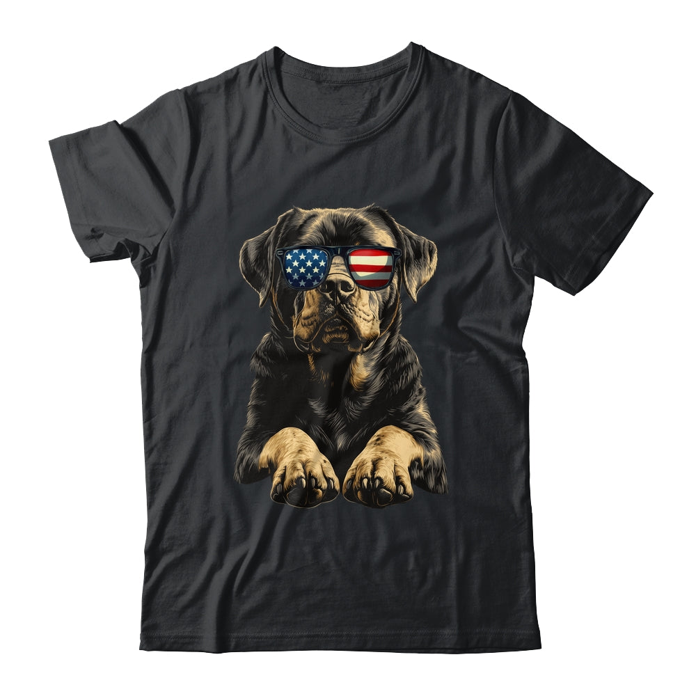 Patriotic Rottweiler Dog USA Flag 4th Of July Shirt & Tank Top | siriusteestore