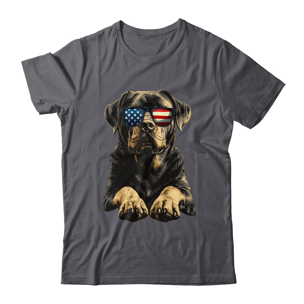 Patriotic Rottweiler Dog USA Flag 4th Of July Shirt & Tank Top | siriusteestore