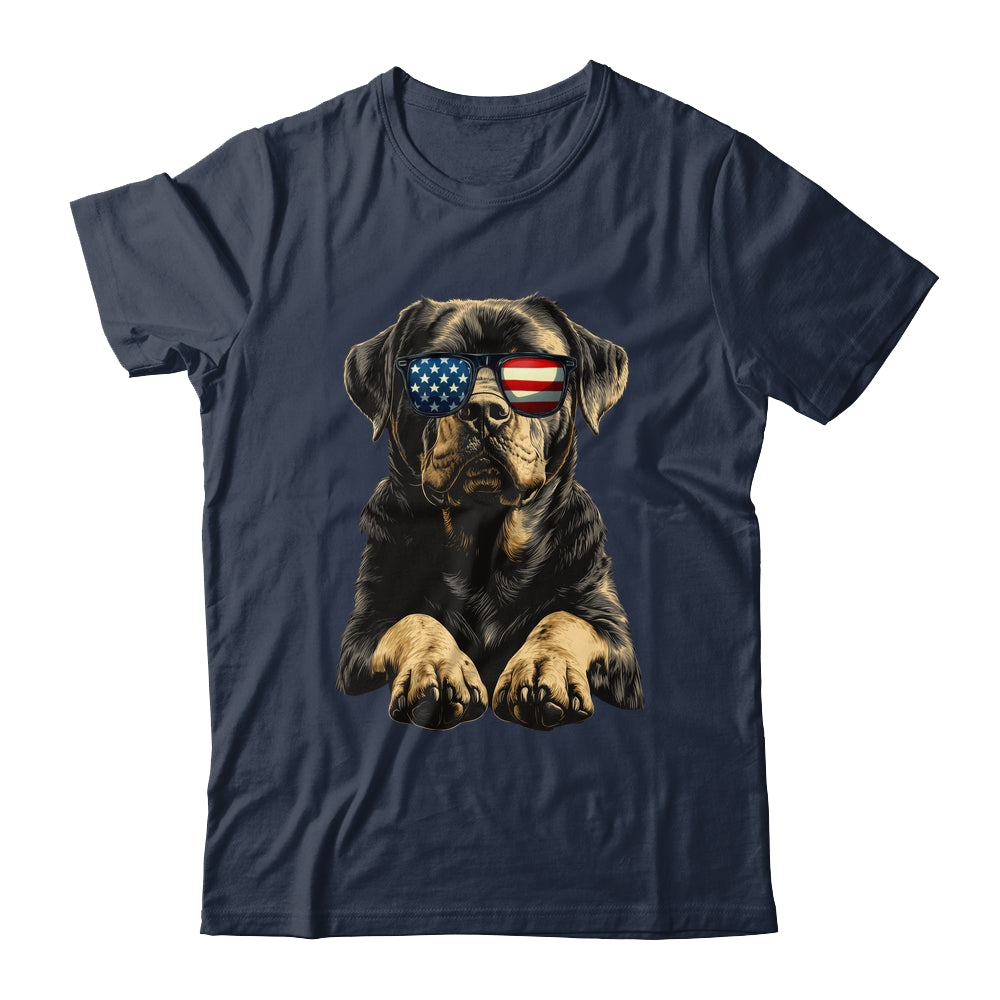 Patriotic Rottweiler Dog USA Flag 4th Of July Shirt & Tank Top | siriusteestore
