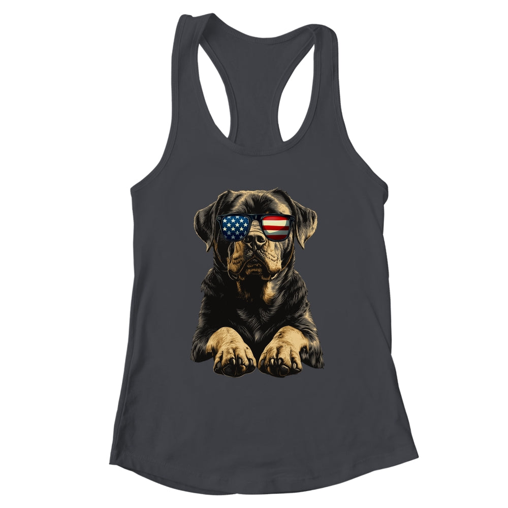 Patriotic Rottweiler Dog USA Flag 4th Of July Shirt & Tank Top | siriusteestore