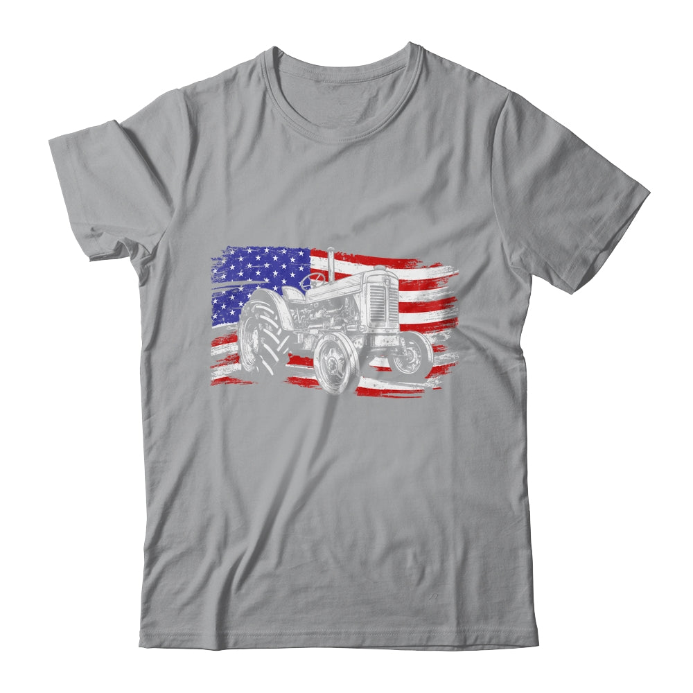 Patriotic Tractor USA American Flag Tractor Farm Men Women Shirt & Hoodie | siriusteestore