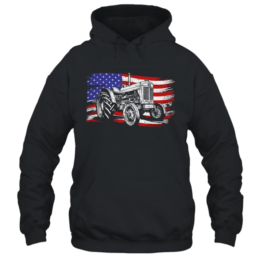Patriotic Tractor USA American Flag Tractor Farm Men Women Shirt & Hoodie | siriusteestore