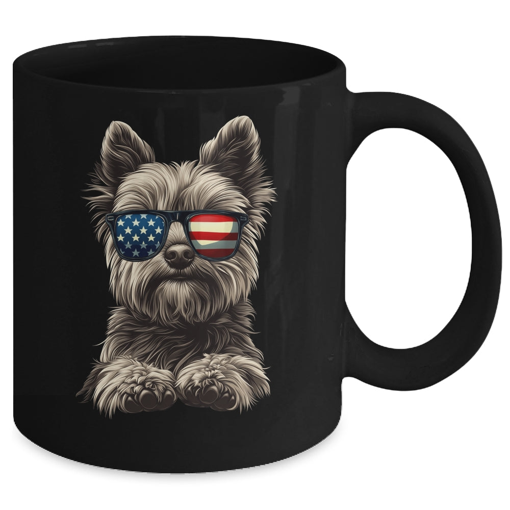 Patriotic Yorkshire Terrier Dog USA Flag 4th Of July Mug | siriusteestore
