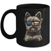 Patriotic Yorkshire Terrier Dog USA Flag 4th Of July Mug | siriusteestore