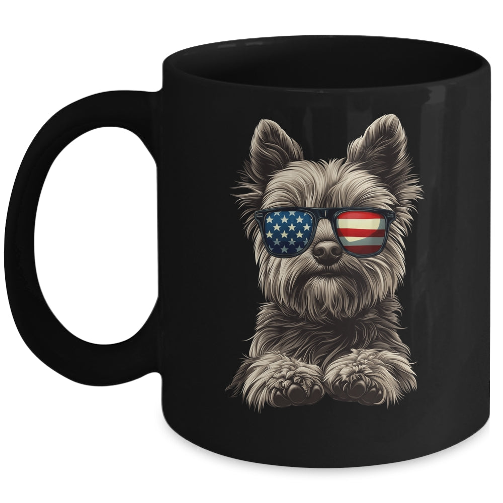 Patriotic Yorkshire Terrier Dog USA Flag 4th Of July Mug | siriusteestore