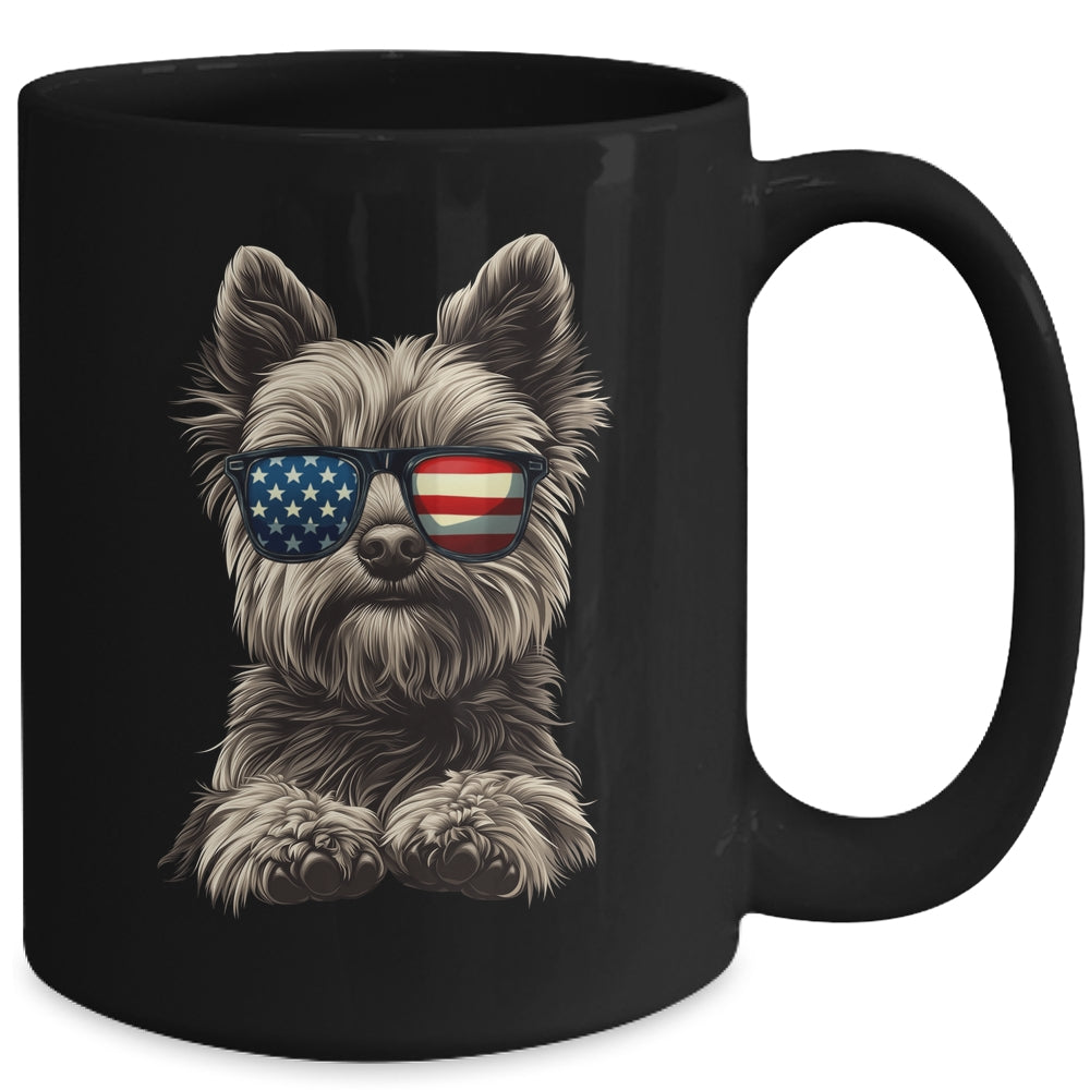 Patriotic Yorkshire Terrier Dog USA Flag 4th Of July Mug | siriusteestore