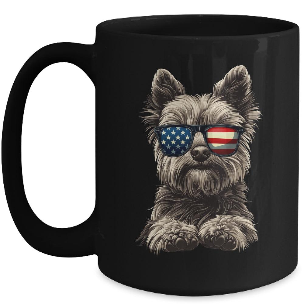 Patriotic Yorkshire Terrier Dog USA Flag 4th Of July Mug | siriusteestore
